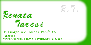 renata tarcsi business card